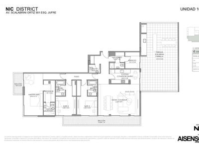 Doomos. Emprendimiento Nic District - Proyecto Aisenson - 3 suites c/dep - terraza y parrilla propia