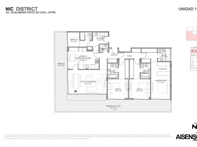 Doomos. Emprendimiento Nic District - Proyecto Aisenson - 3 suites c/dependencia - balcón terraza
