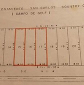 terreno en venta en coloniacountryclub, guaymas, sonora