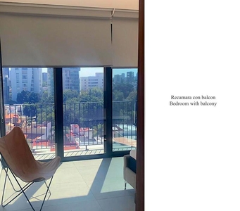 Departamento con 3 balcones, zona flexible, alberca en rooftop, parque central