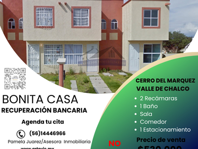 Casa en venta Real De San Martin, Real De Santa Elena, Cerro Del Marquez, Valle De Chalco Solidaridad, Estado De México, México
