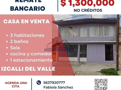 Casa en venta Valle De Las Margaritas 19, Izcalli Del Valle, Buenavista, Estado De México, México