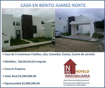 Casa En Venta Norte Benito Juarez Norte Merida