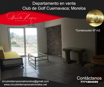 departamento en venta en club de golf cuernavaca, morelos - 1 baño - 97 m2
