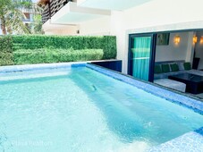 super chic super price 2 bed condo- best location private pool steps from the beach aldea thai