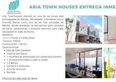 townhouses aria en zona montebello en venta