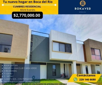 MAGNIFICA CASA EN VENTA FRACC. CUMBRES FRENTE A CASA CLUB Y AREA VERDE