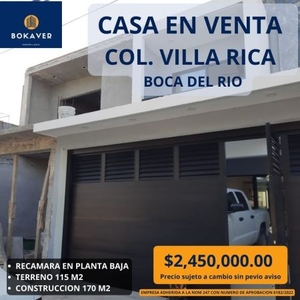 MODERNA CASA EN VENTA COL. VILLA RICA BOCA DEL RIO