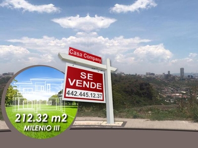 Se Vende Terreno en MILENIO III, de 212.32 m2, En Privada, Alberca, Gran Vista !