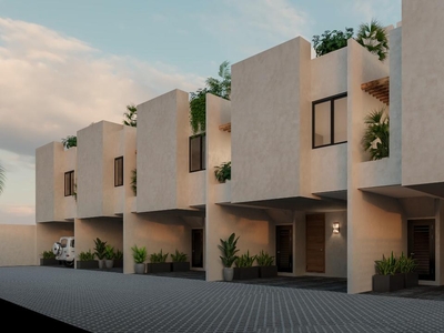 Doomos. Townhouse en Venta de 2 recámaras y rooftop en Cholul