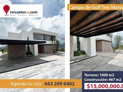 Doomos. CASA RESIDENCIAL EN VENTA EN EL CLUB DENTRO DEL CAMPO DE TRES MARIAS, MORELIA