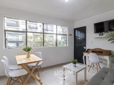 Departamento En Ampliación Nápoles, Benito Juárez Con 1 Recámara, 35 M², Id: 108185