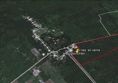 terreno en venta suytunchen 5 hectáreas con servicios a 2 km de sierra papacal
