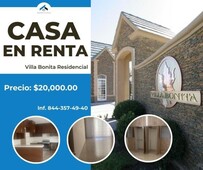 casa en villa bonita residencial, cp 25295, coahuila