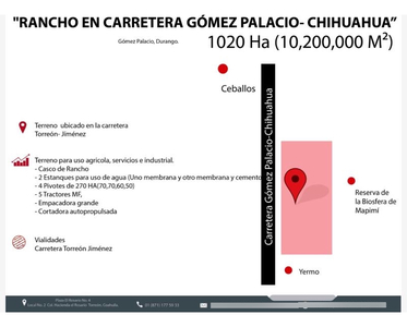 Rancho En Venta En Carretera Gomez Palacio-chihuahua