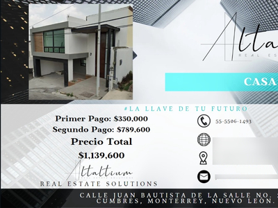 Casa En Venta, Cumbres Monterrey, En Remate...!!