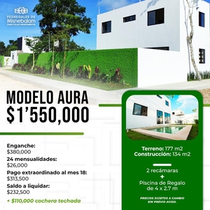 Doomos. Casa Modelo Aura en venta en Pedregales de Misnebalam