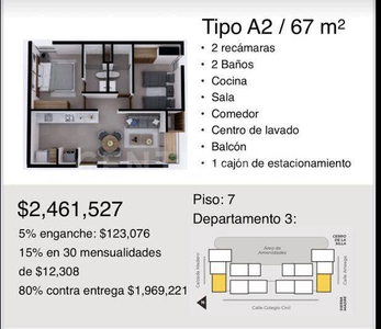 397043 Departamento En Venta En El Centro Edificio Arena Calzada