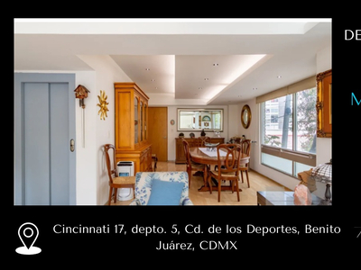 Departamento En Cincinnati, Cd. De Los Deportes, Cdmx | Jgr-di-118