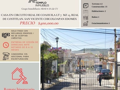 Casa en venta Circuito Real De Coahuila, Chicoloapan De Juárez, Estado De México, México