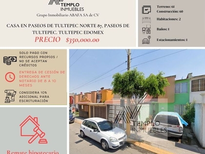 Casa en venta Paseos De Tultepec Norte 87, Mz 057, Santiago Teyahualco, Estado De México, México