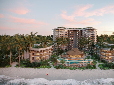 Departamento En Venta En La Playa Frente Al Mar En San Crisanto,yucatán