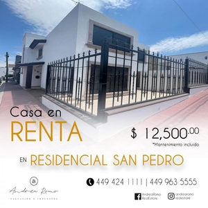 Casa en Renta en Valle del Rio San Pedro Aguascalientes, Aguascalientes