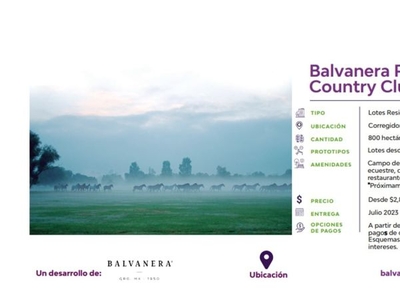 Terrenos Preemium Balvanera Golf & Polo Country Club