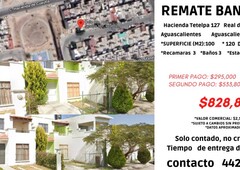 Casa en remate bancario en Hda Tetelpa 127 R Haciendas Aguascalientes JLC