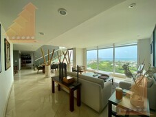 doomos. increíble penthouse en venta con 4 recamaras vista al mar puerto cancun
