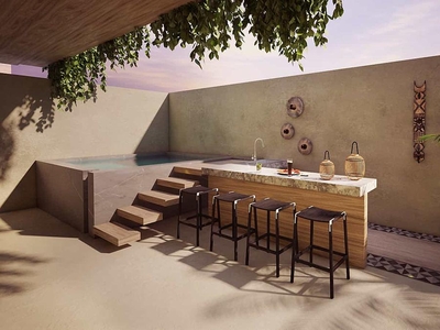 Doomos. Venta de departamento en Tulum, Solemn Paceful, penthouse 2 recamaras