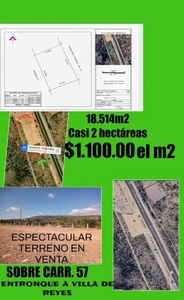 Terreno en Venta en Entronque Villa de Reyes, San Luis Potosi