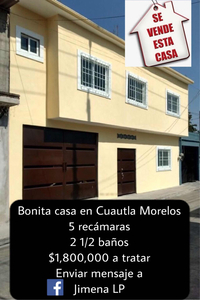 Bonita Y Amplia Casa En Cuautla Morelos
