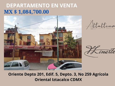 Departamento En Agricola Oriental Iztacalco Cdmx I Vl11-bn-019