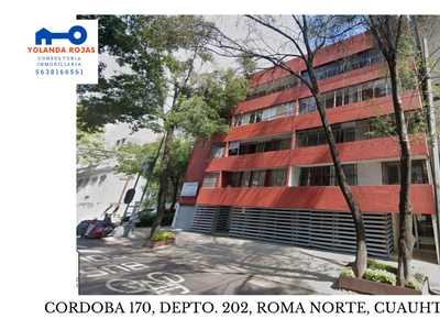 Departamento En Cuauhtémoc, Roma Norte, Córdoba 170 Depto.202, Cdmx Yr6 -di