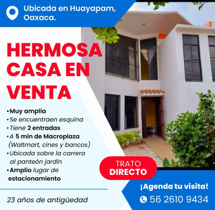Impresionante Casa Venta Oaxaca Huayapam *550 M2 Terreno