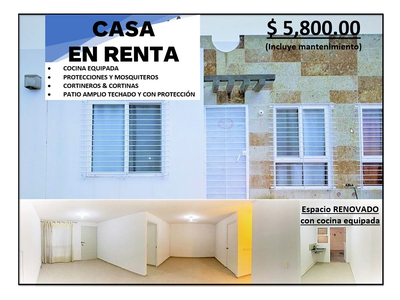 Renta Casa Qro_ Fraccionamiento Los Encinos, 2 Recamaras, Patio Amplio $5,800