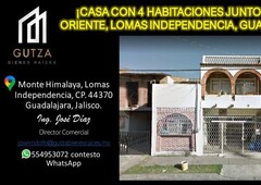 casa con 4 habitaciones junto al imss occidente, lomas independencia, guadalajara