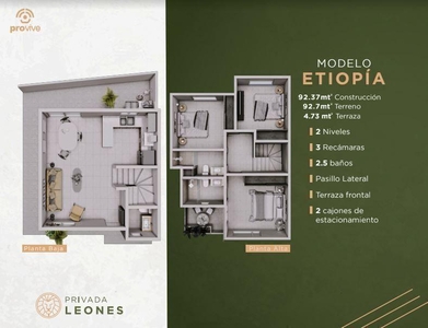 Casa Nueva en Privada Leones, modelo Etiopia - Tijuana BC
