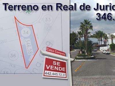 En Venta Terreno en Real de Juriquilla de 347 m2, a unos pasos del Lienzo Charro