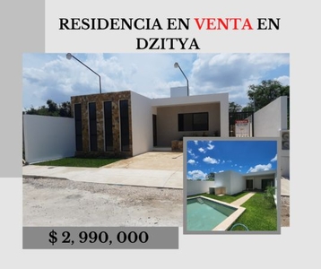 Residencia Moderna de Un nivel en Venta en Bella Visa Dzitya, Mérida, Yucatán.