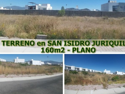 Se Vende Hermoso Terreno PLANO de 160 m2 en San Isidro Juriquilla, GANELO!