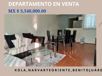 Departamento En Venta En Av Xola Narvarte Oriente Cdmx I Vj-cl-005