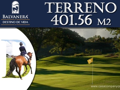 En Venta Terreno en Balvanera Polo & Country Club de 401 m2, GANELO!