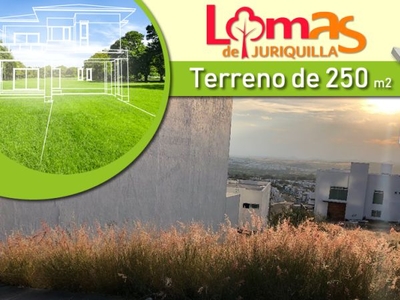 En Venta Terreno en Lomas de Juriquilla de 250 m2 para hacer tu nuevo hogar !!
