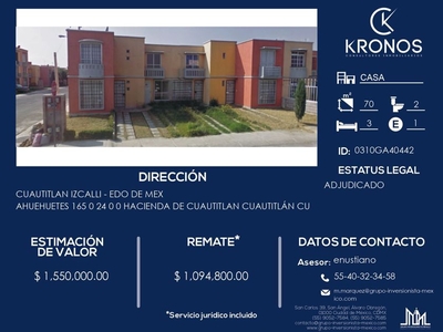 Casa en venta Hacienda De Cuautitlán, Cuautitlán