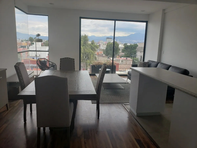 Rento Departamento Amueblado 2 Rec, 2 Baños Balcon Bonita Vista Vig 24 Hrs A Una Calle De Calz Tlalpan Metro Nativitas