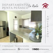 departamento amueblado colonia punta san carlos qro. cerca del tec