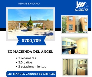 CASA EN VENTA DE REMATE EN EX HACIENDA EL ANGEL PUEBLA MVM