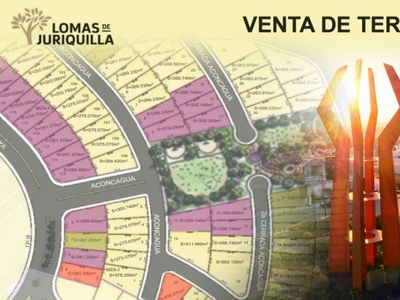 Terrenos en Venta en Lomas de Juriquilla, Desde 250 m2 hasta 370 m2